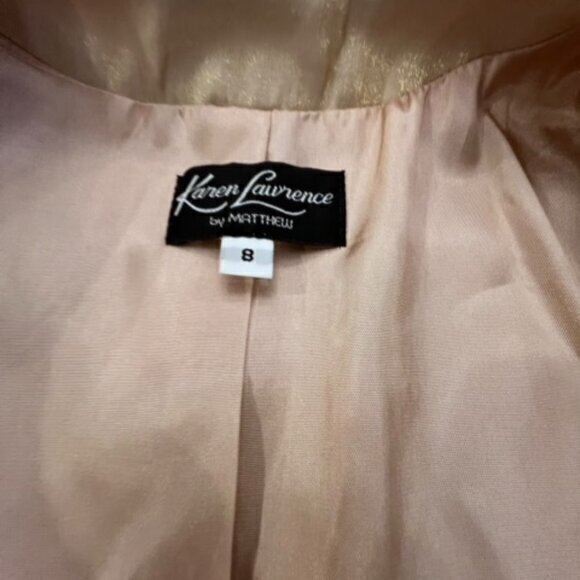 Karen Lawrence by Matthew Jacket Dress Combo Size 8 Metallic Gold Vintage MOTHER - Picture 6 of 16